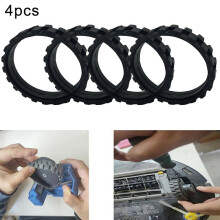 4PCS Silicone Tires with Treads For IROBOT ROOMBA Wheels Series 500 600 700 800 900 Great Adhesion