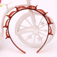 (coffee) Double Bangs Hairstyle Hairpin Clip Hair Accessories Multi-Layer Hollow Woven Headband