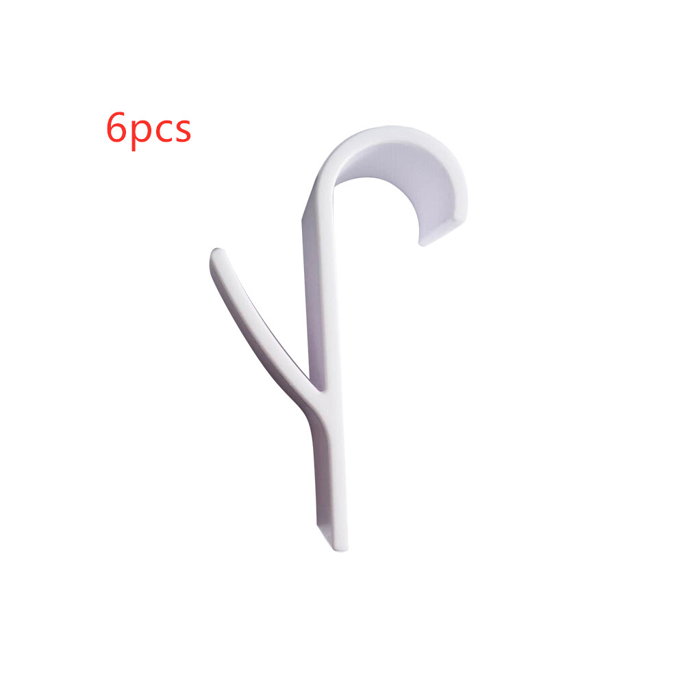 (White) 6Pcs Hanger For Heated Towel Radiator Rail Clothes Bath Robe Hook Scarf Holder 320997789239