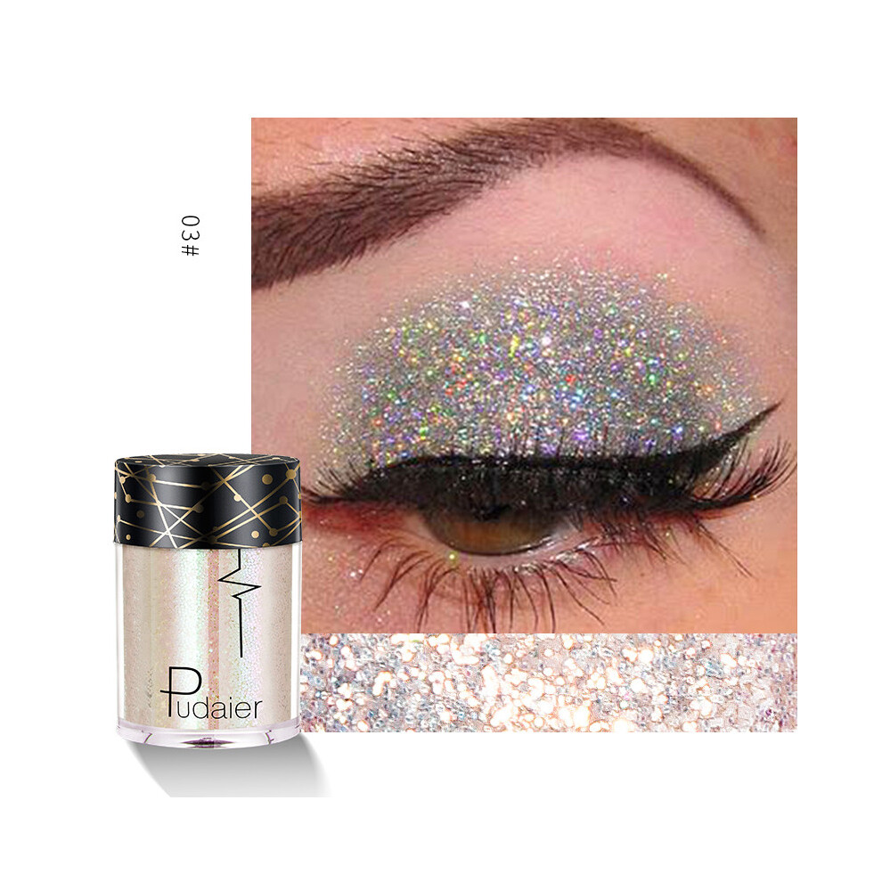 (#18) Pudaier 36-Color Eyeshadow Palette: Glitter, High Gloss, Shimmer Powder for Face & Body, Women's Cosmetic Highlighter
