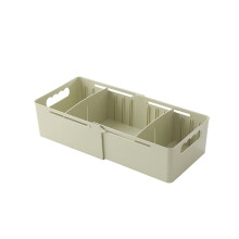 (Green) Retractable Sock Underwear Drawer Closet Cabinet Organizer Divider Storage Box