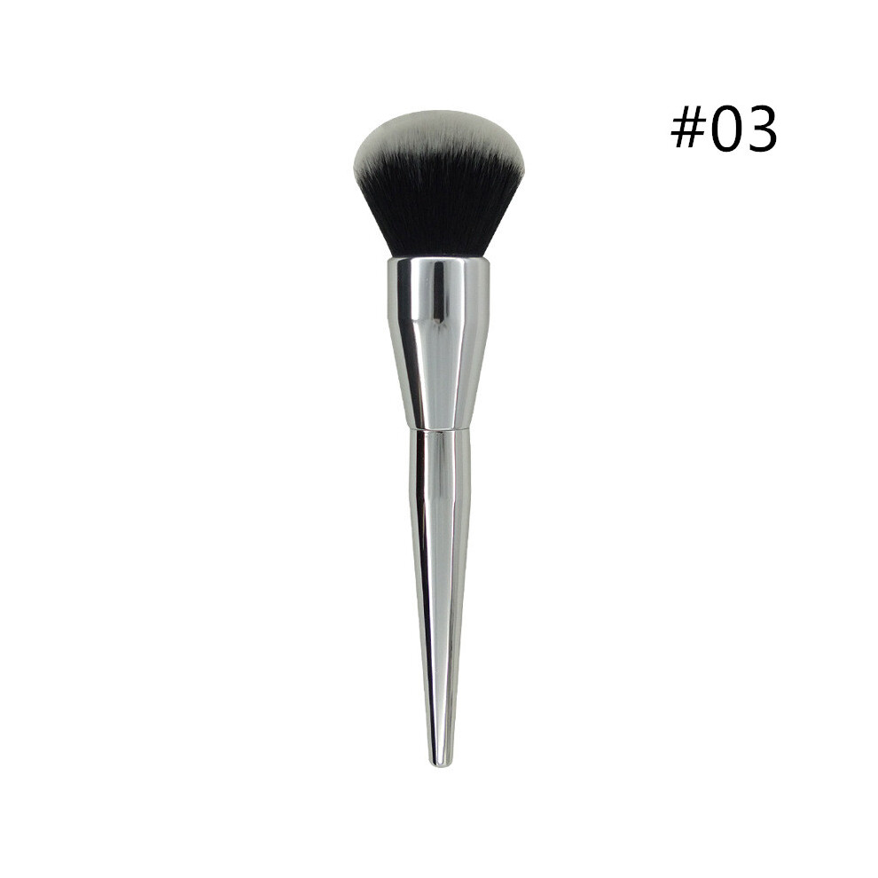 (#03) Kabuki Makeup Brush for Contour, Blush, Powder & Foundation - Professional Cosmetic Applicator Tool