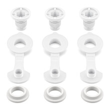 3Pack Replacement Drain Plug for Coolers, 1 Inch Shaft, Includes Gasket and Drain Cap
