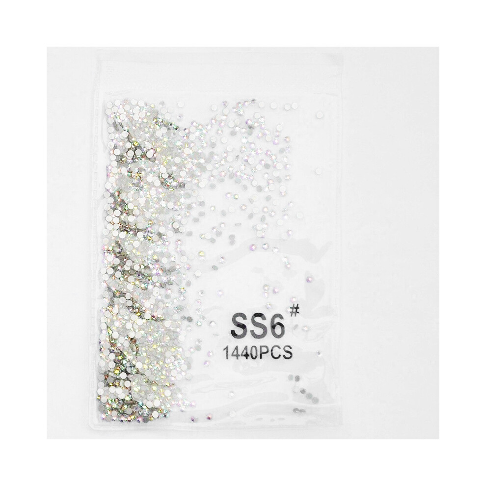 (SS6(2.0mm)1440pcs) 1440PCS Flatback Rhinestones Glass Diamantes Gems for Nail Art Crafts Decorations Clothes