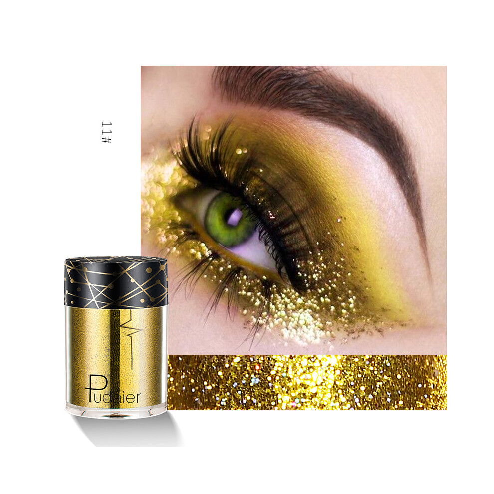 (#11) Pudaier 36-Color Eyeshadow Palette: Glitter, High Gloss, Shimmer Powder for Face & Body, Women's Cosmetic Highlighter