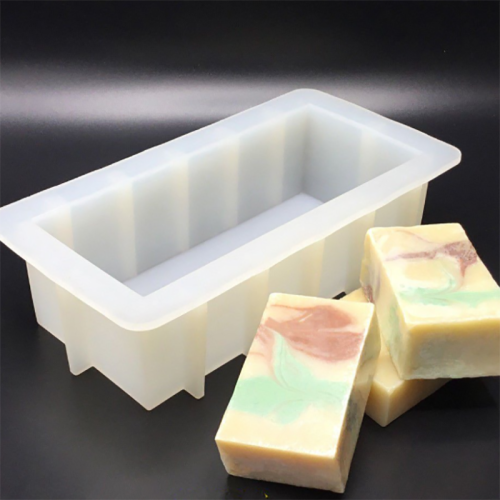 (500ML) Rectangular Silicone Soap Mold Flexible 40oz 10" DIY Easy Removal White Loaf Mould