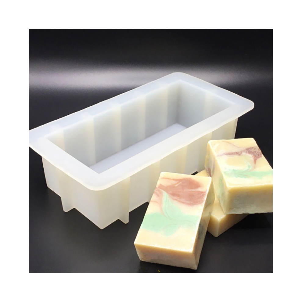 (1L) Rectangular Silicone Soap Mold Flexible 40Oz 10" Diy Easy Removal White Loaf Mould 320997776178