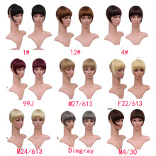 (M27613) Multicolor Mixed Dark Brown Wigs Synthetic Hair Bangs Headband for Women Cosplay