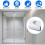 M6053 Frameless Shower Door Top Bracket Roller Assembly, 3/4 in Round Plastic Wheel,  Bearings(2 Pack) 1