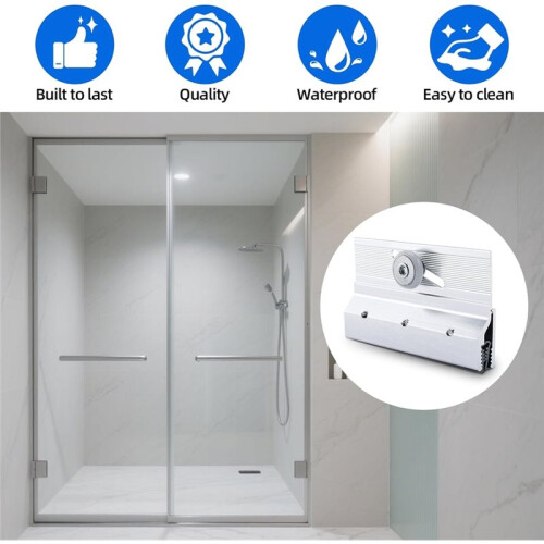 M6053 Frameless Shower Door Top Bracket Roller Assembly, 3/4 in Round Plastic Wheel,  Bearings(2 Pack)