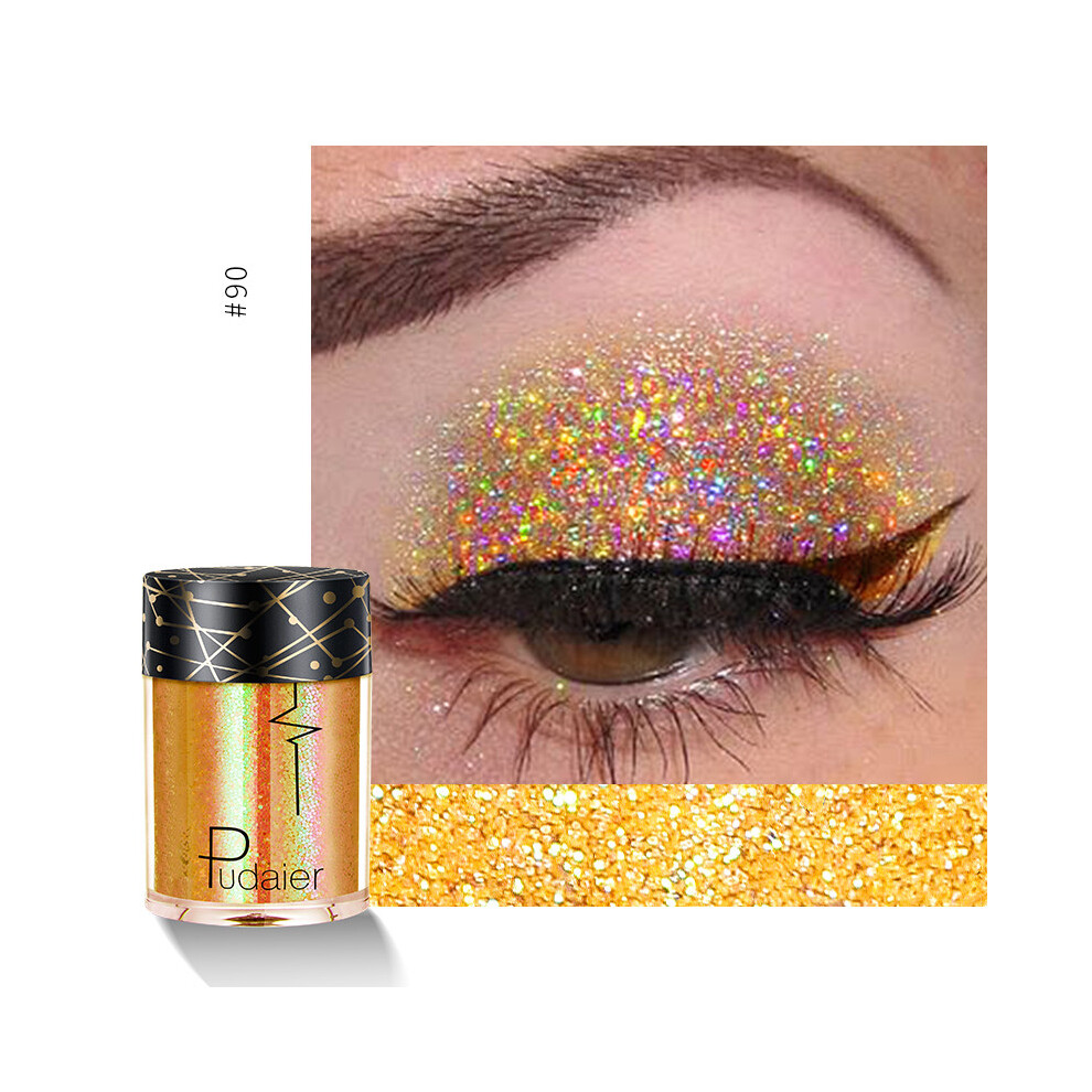 (#06) Pudaier Eyeshadow Glitter High Gloss Face Body Makeup Pigment Highlighter Shimmer Powder 36 Colors Women Cosmetics