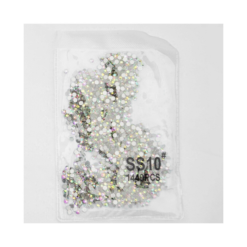 (SS10(2.8mm)1440pcs) 1440PCS Flatback Rhinestones Glass Diamantes Gems for Nail Art Crafts Decorations Clothes