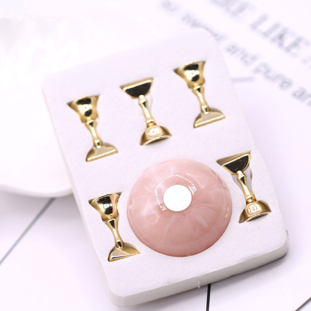 Pink (Pink) Nail Art Practice Display Stand False Nail Tip Holder Crystal Magnetic Stylish