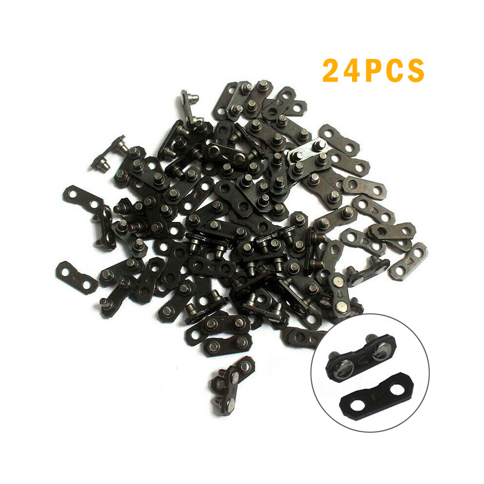 24 Sets 0.325" .050 & .058 Chainsaw Chain Master Links Repair Preset Tie Straps 320997774044