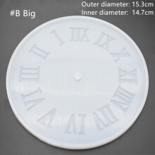 (#B Big) Epoxy Resin Mold Roman Numerals Clock Silicone Mould Handmade DIY Craft Making Tools