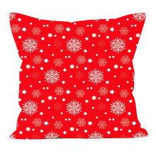 (E) Christmas Pillow Case Santa Cotton Linen Sofa Car Cushion Cover Home Decoration