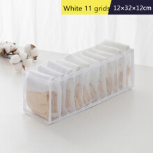 (White 11 Grids) Foldable Closet Drawer Socks Bra Underwear Organizer Home Separated Storage Box