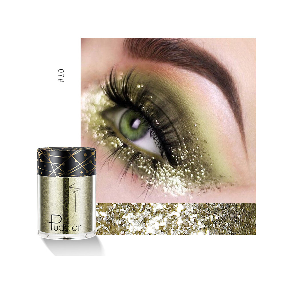 (#07) Pudaier 36-Color Eyeshadow Palette: Glitter, High Gloss, Shimmer Powder for Face & Body, Women's Cosmetic Highlighter