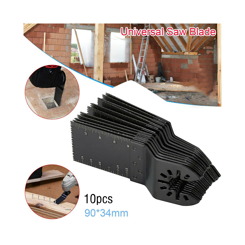 10Pcs Oscillating Multi Tool Kit Saw Blades Set Carbon Steel For Dewalt Makita 320997775058
