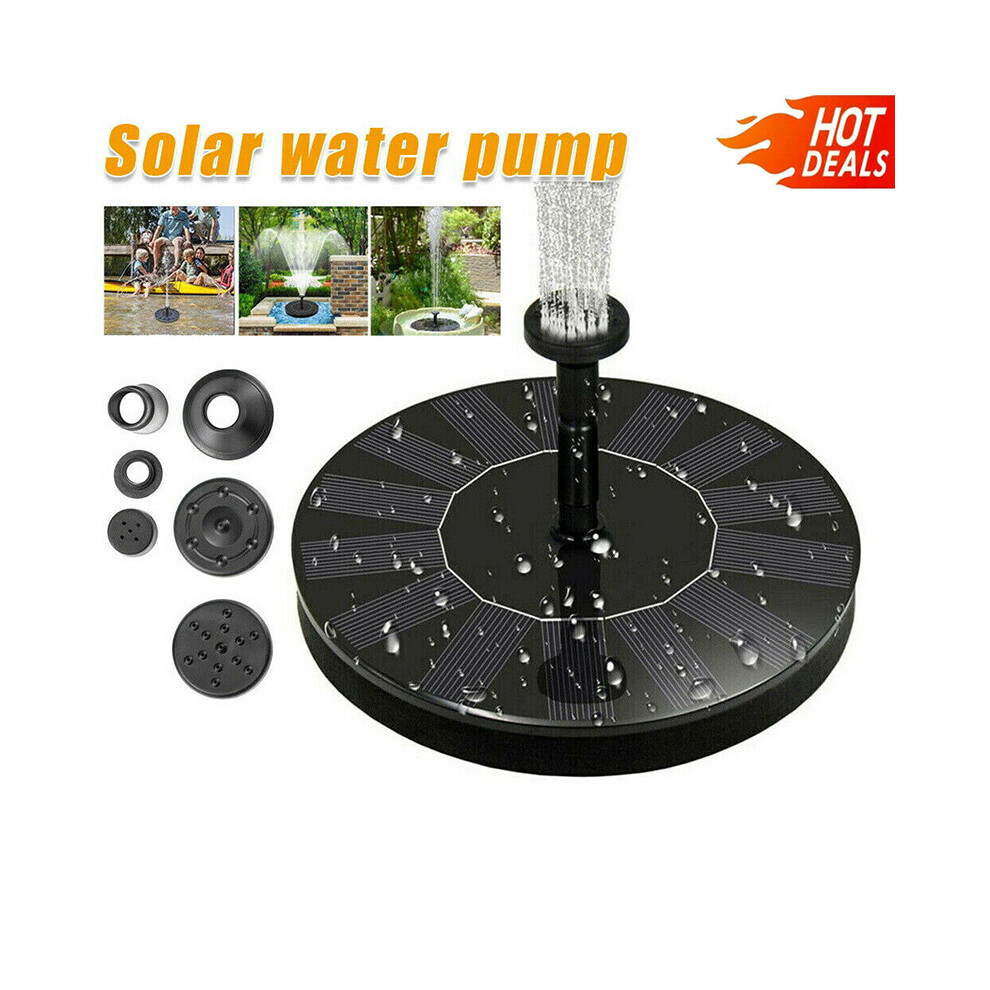 Outdoor Solar Powered Floating Bird Bath Water Fountain Pump Garden Pond Pool