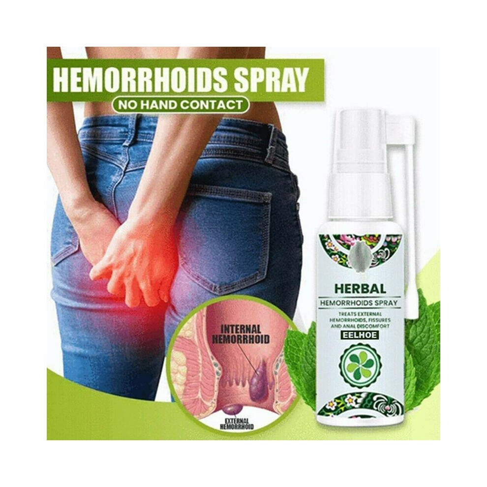 30ml 100% Natural Herbal Hemorrhoids Spray Powerful Hemorrhoids Treatment Agent Relieve Anal Pain Hemorrhoids Spray