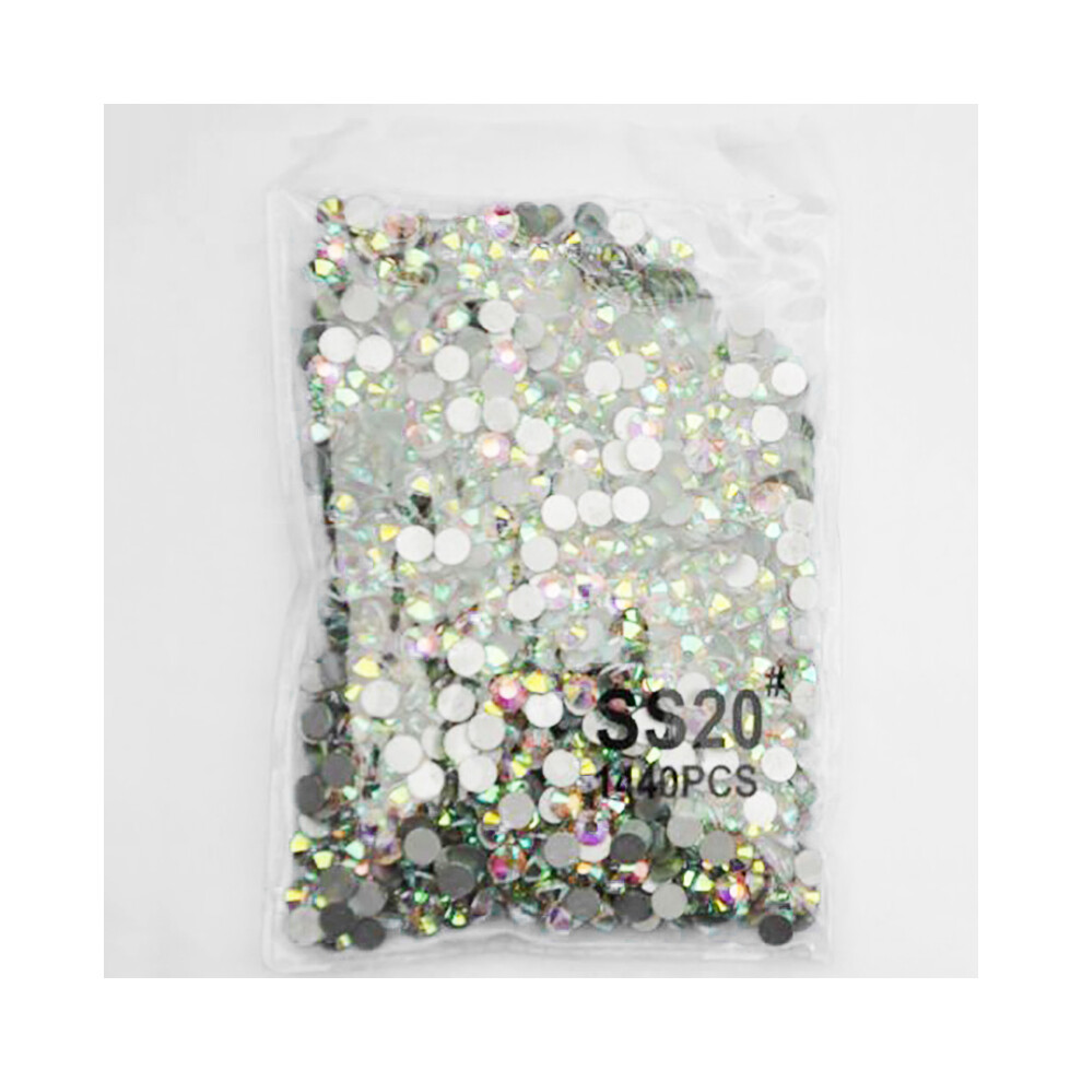 (SS20(4.8mm)1440pcs) 1440PCS Flatback Rhinestones Glass Diamantes Gems for Nail Art Crafts Decorations Clothes