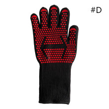 (#D) 1 Pair BBQ Grilling Cooking Bakeware Oven Silicone Gloves Anti-scalding Insulation