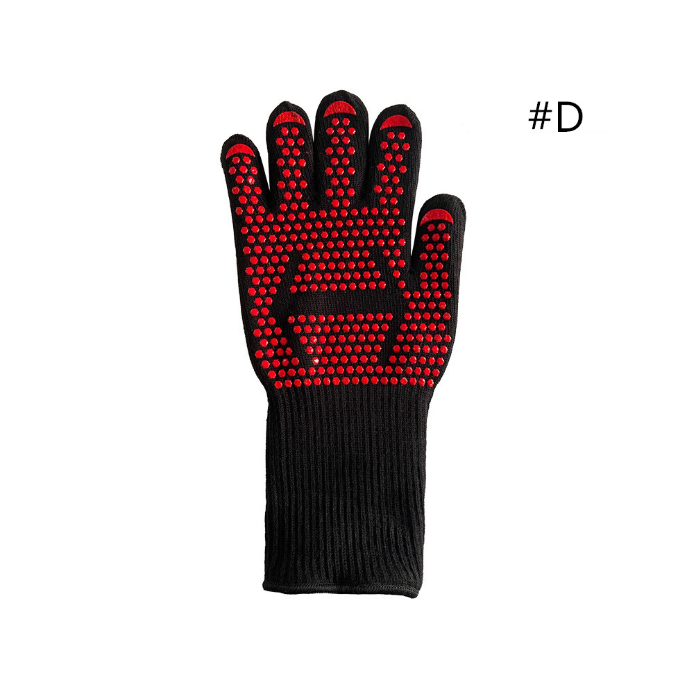 (#D) Bbq Grilling Cooking Mitts Extreme Heat Resistant Bakeware Oven Silicone Gloves 110691780706