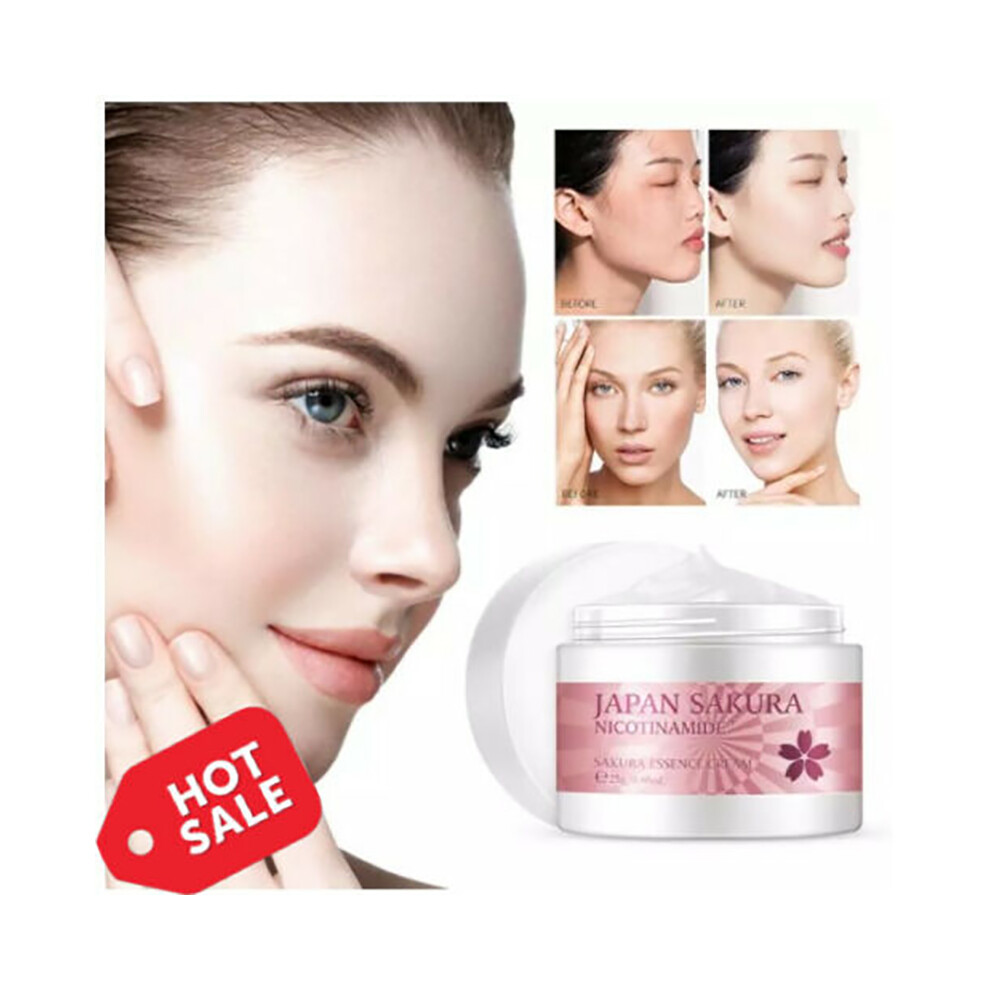Cherry Blossoms Essence Face Cream Hyaluronic Moisturizing Nourishing Smear Serum Collagen Brighten Lotion Skin Care