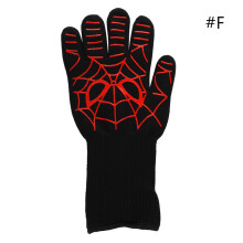 (#F) 1 Pair BBQ Grilling Cooking Bakeware Oven Silicone Gloves Anti-scalding Insulation