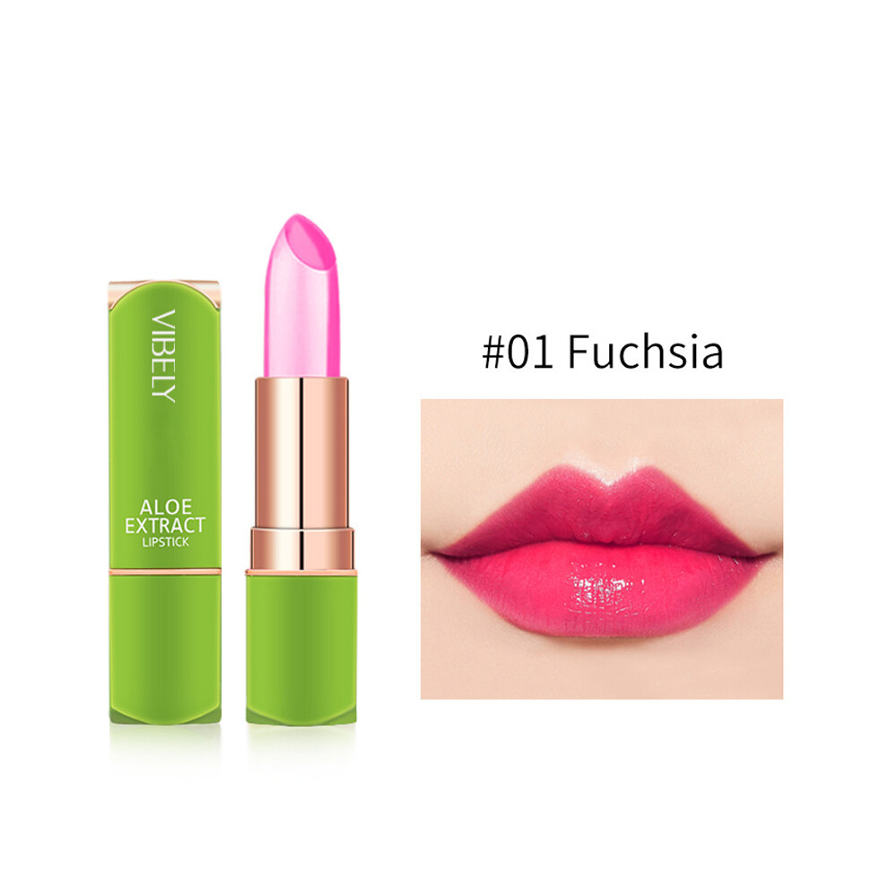 (#01) Aloe Vera Lipstick Lip Balm Color Mood Changing Moisturizing Lip Gloss Lip Care