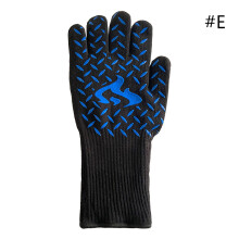 (#E) 1 Pair BBQ Grilling Cooking Bakeware Oven Silicone Gloves Anti-scalding Insulation