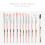 (pink and silver) 12PCS Professional Makeup Brushes Set Eye Shadow Blending Applicator Comestic Tool 1