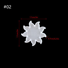 (#02) Resin Moon Star Sun Pendant Casting Mold Flexible Silicone DIY Jewelry Making Craft Mould