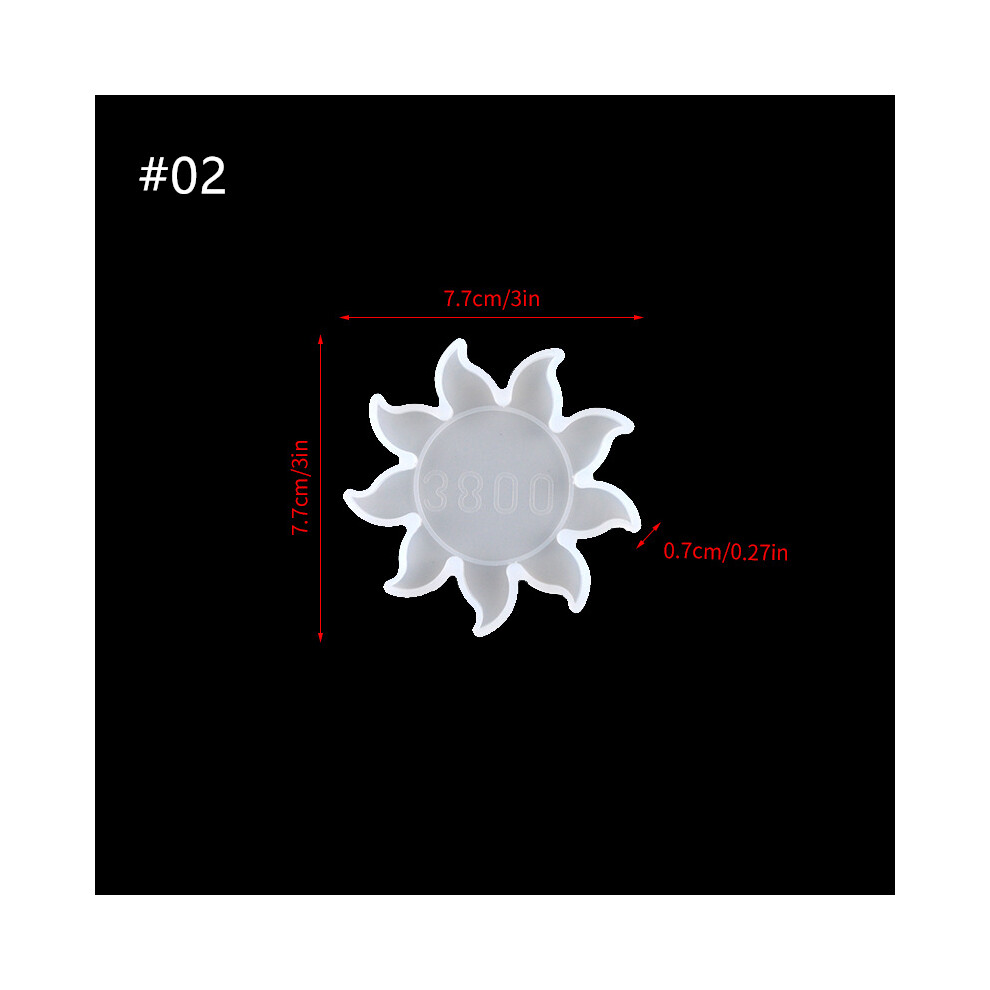 (#02) Resin Casting Silicone Mold Moon Star Sun Keychain Pendant Jewelry Epoxy Craft Mould