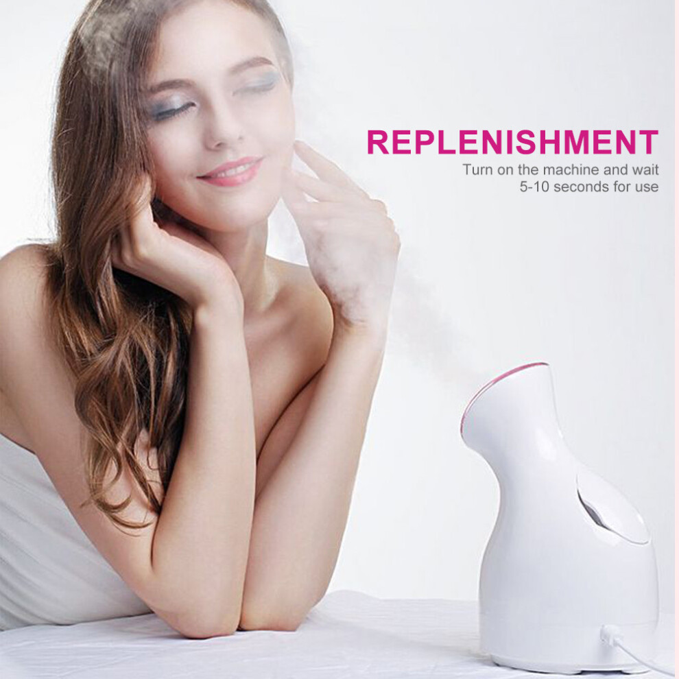 (US Plug) Facial Face Steamer Nano Ionic Mist Moisturizing Steam Sprayer Spa Skin Care