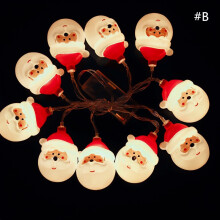(#B) Christmas LED String Light Indoor Snowman Fairy Lamps Party Xmas Tree Decor