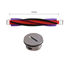 (225mm+End Cap Cover) Roller Brush & End Cap Cover For Dyson V6 Animal Fluffy SV03 Cordless Parts