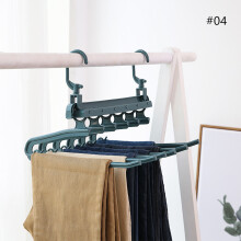 (#04) Multi-Functional Pants Rack Foldable Clothes Hangers Trousers Shelf Closet Space Saver