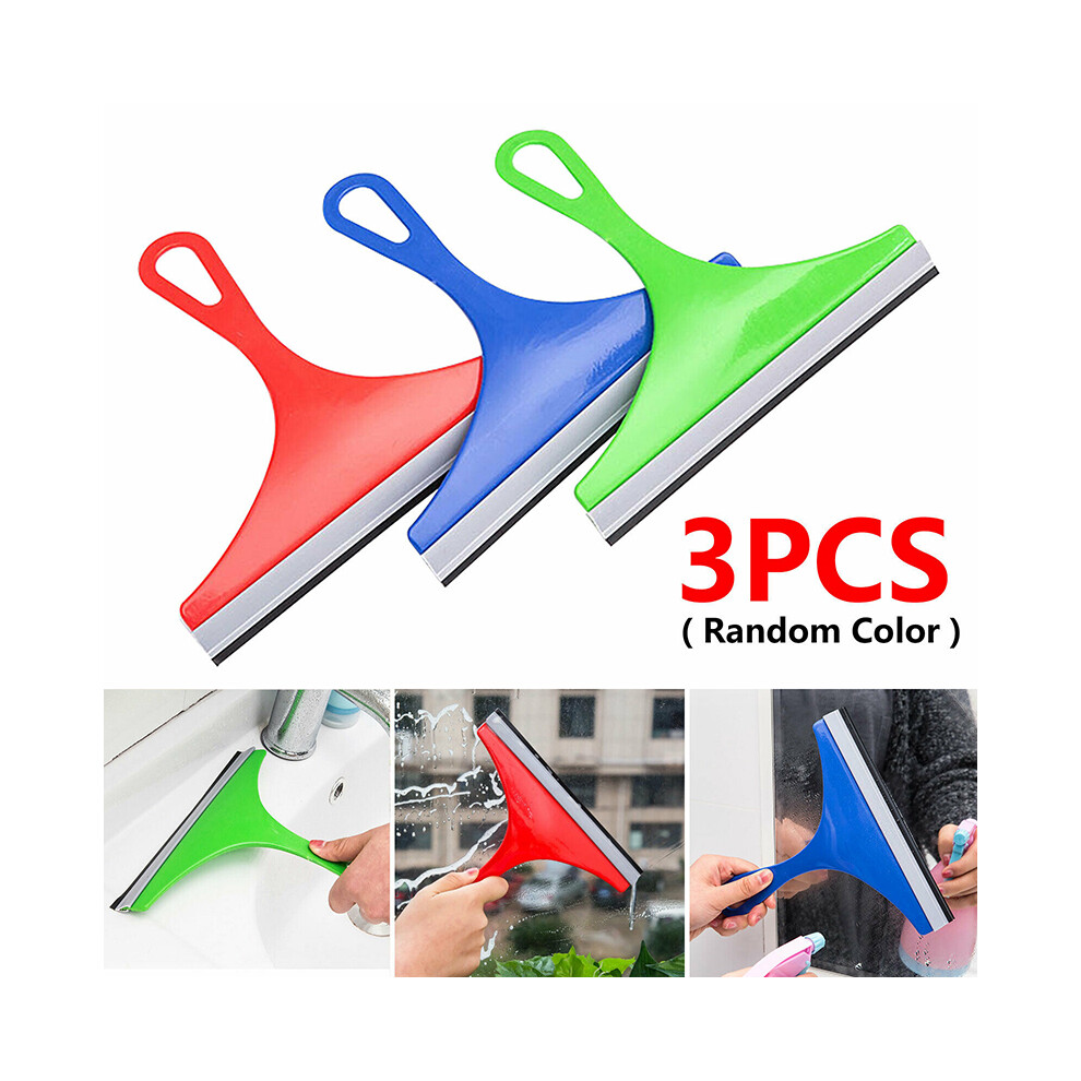 3Pcs Glass Window Wiper Soap Cleaner Squeegee Shower Mirror Car Scraper Brush 320997777168