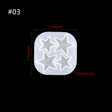 (#03) Resin Casting Silicone Mold Moon Star Sun Keychain Pendant Jewelry Epoxy Craft Mould