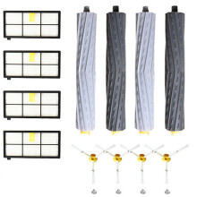 (4* Main Brush+ 4*Side Brushes+4*HEPA Filter) Replenishment Kit Side Brushes HEPA Filters For iRobot Roomba 800 880 860 870 871 980 990 900 960