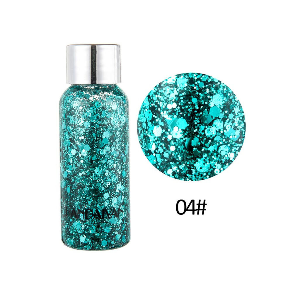 (#04) Glitter Body Gel Festival Party Makeup Chunky Sequins Nail Art Iridescent Flakes