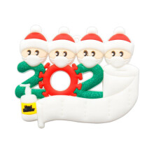 (4people) Personalized Christmas 2020 Snow Family Santa Home Party Hanging Ornaments