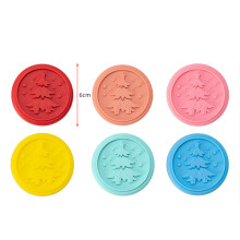 (Random Color) Christmas Cookie Stamps Set Silicone Cake Biscuit Cutter Press Mold DIY Kitchen Baking Tools