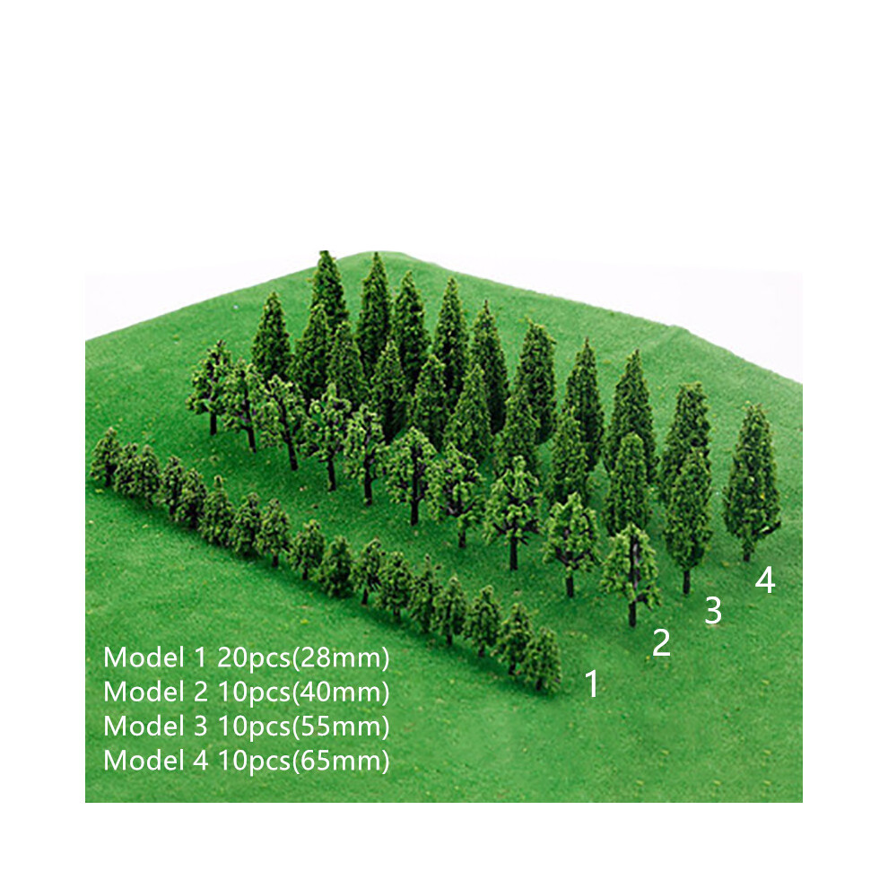 50Pcs Architecture Trees Model Miniature For Diy Green Scenery Landscape 110691783608
