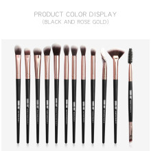 (black and rose gold) 12PCS Professional Makeup Brushes Set Eye Shadow Blending Applicator Comestic Tool