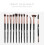 (pink and silver) 12PCS Professional Makeup Brushes Set Eye Shadow Blending Applicator Comestic Tool 2