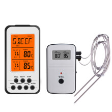 Digital Wireless Dual Probe Barbecue Thermometer Kitchen Meat Temperature Meter