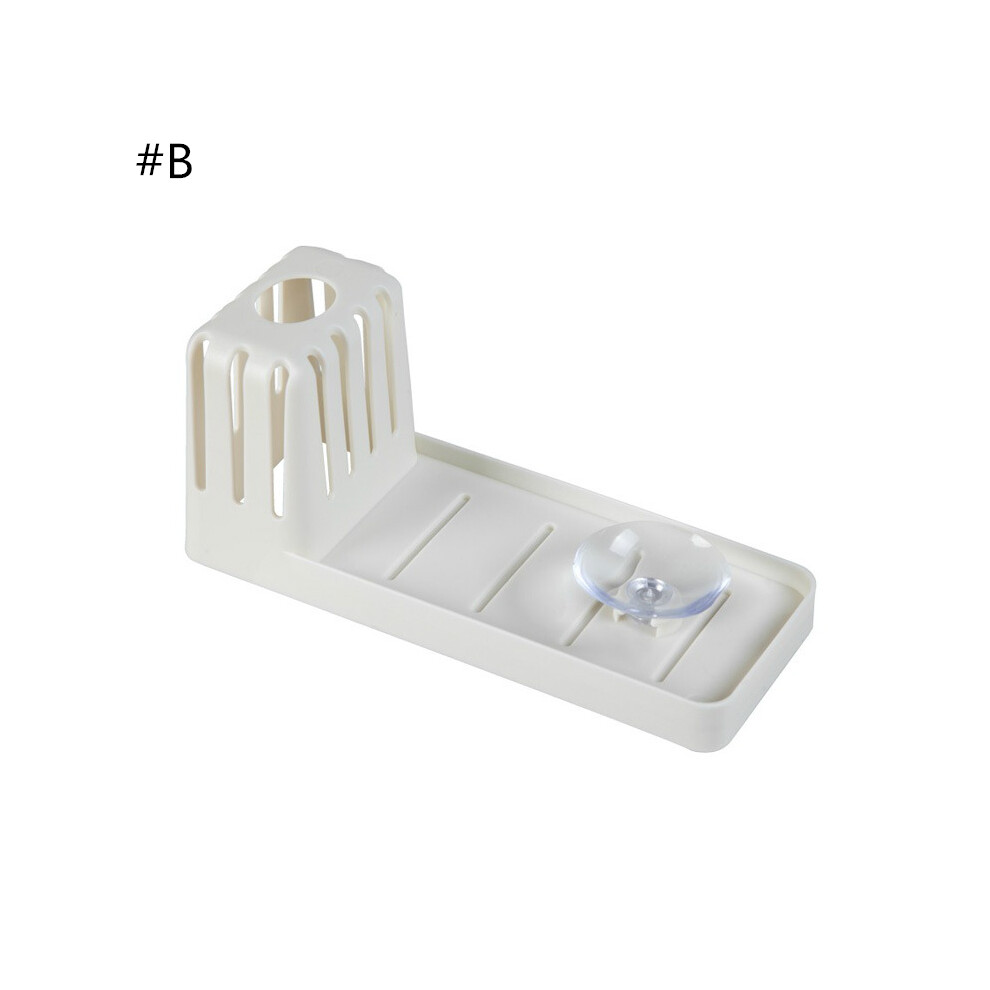 (#B) Kitchen Sink Faucet Sponge Soap Storage Organizer Cloth Drain Rack Holder Shelf 320997790334